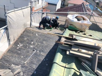 屋根葺き替え工事 かわらU
