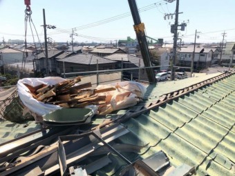 屋根葺き替え工事 かわらU