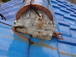 屋根補修工事 釉薬陶器瓦