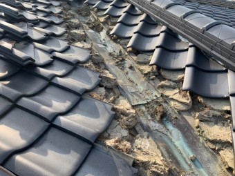 谷板金交換 銅板の劣化