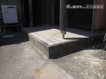 玄関タイル施工前