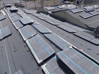 日進市 葺き替え工事 スレート屋根 箱樋