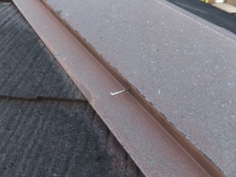 棟板金の劣化 釘浮き