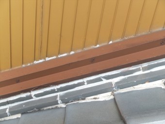 のし瓦 コーキング切れ