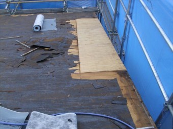 屋根の葺き替え工事 スレート屋根