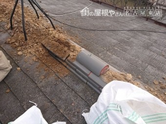 スレート屋根 棟取り直し