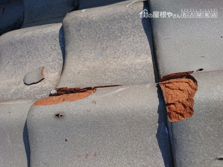 瓦屋根 漆喰の劣化