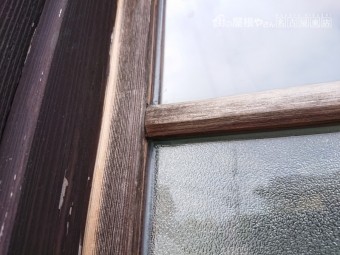 木製サッシからの雨漏り