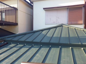 縦ひら屋根施工後