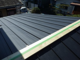 縦ひら屋根葺き