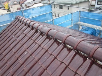 S形瓦 屋根漆喰補修