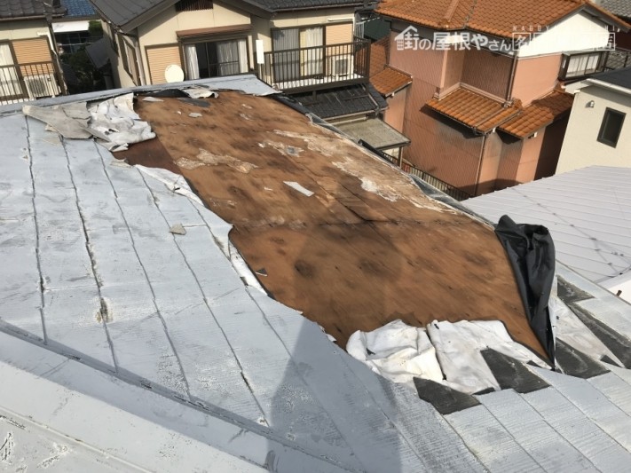 スレート 台風被害