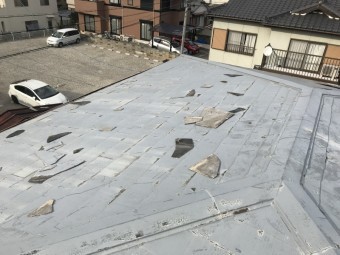 スレート 台風被害