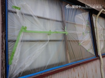 波トタンの塗装工事