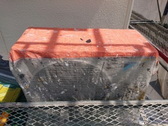 高圧洗浄と養生