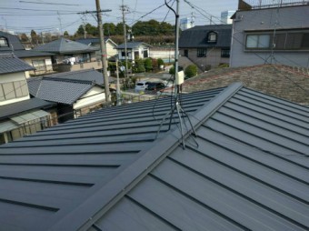 縦ひら屋根葺き