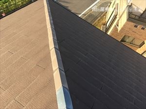スレート屋根 棟板金 飛散
