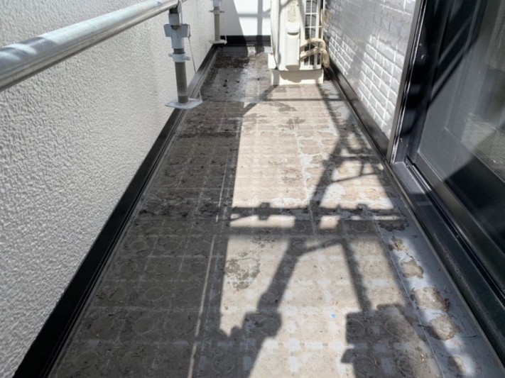 ベランダ防水工事 施工前