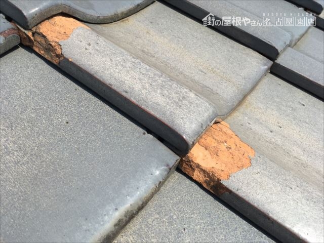 陶器瓦 瓦の凍て