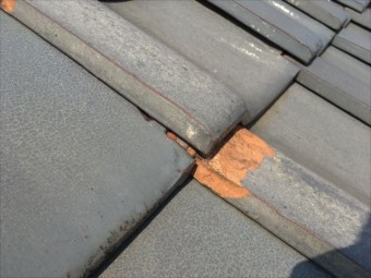 陶器瓦 瓦の凍て