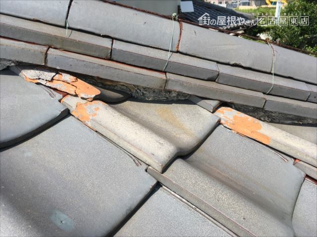 陶器瓦 瓦の凍て