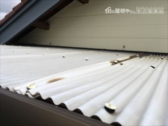 台風被害 波板の破損・剥がれ