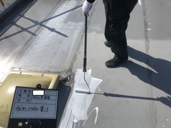 防水工事 プライマー塗布