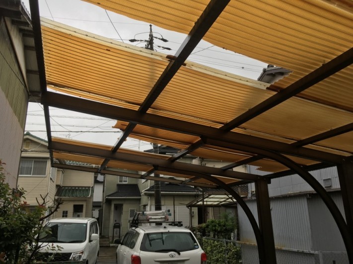 波板 破損・飛散 台風被害