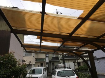 波板 破損・飛散 台風被害