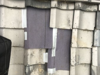 台風被害 瓦のめくれ