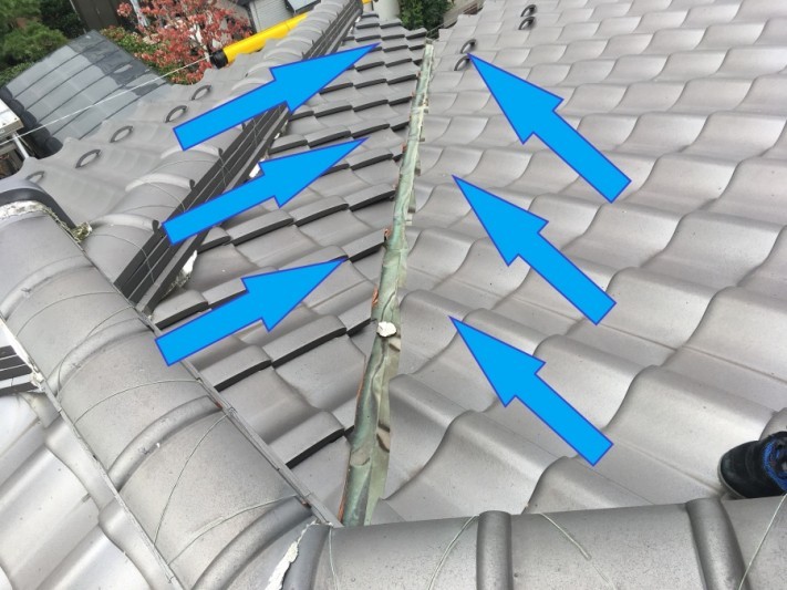 谷板金の雨漏り