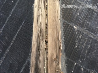 棟板金のめくれ スレート屋根の台風被害
