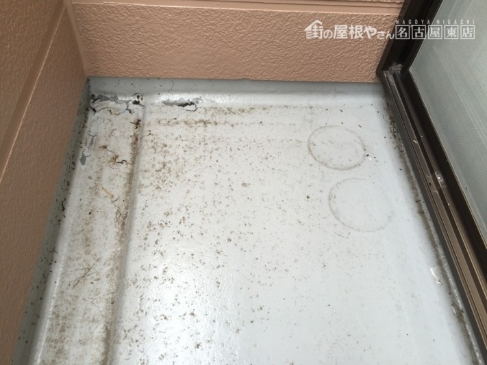 ベランダトップコートの剥がれ