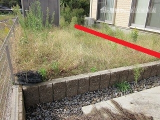 現地調査庭ブロック積