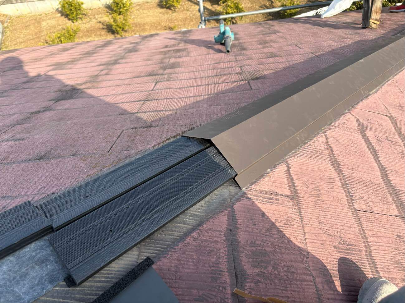 換気棟本体の設置と固定