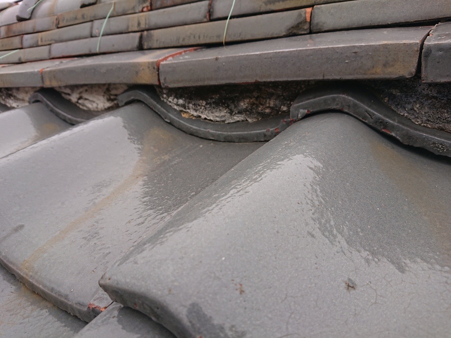屋根点検　漆喰の劣化