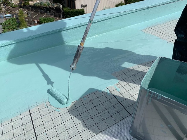 パラペット付近塗装