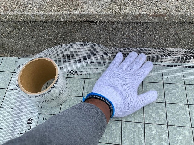 防水シート施工後