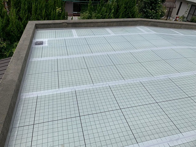 防水シートの施工後