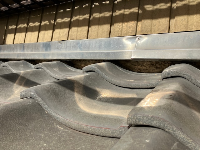 名古屋市北区にて屋根の漆喰補填完了・庭先に漆喰が落ちており心配になってお問い合わせ