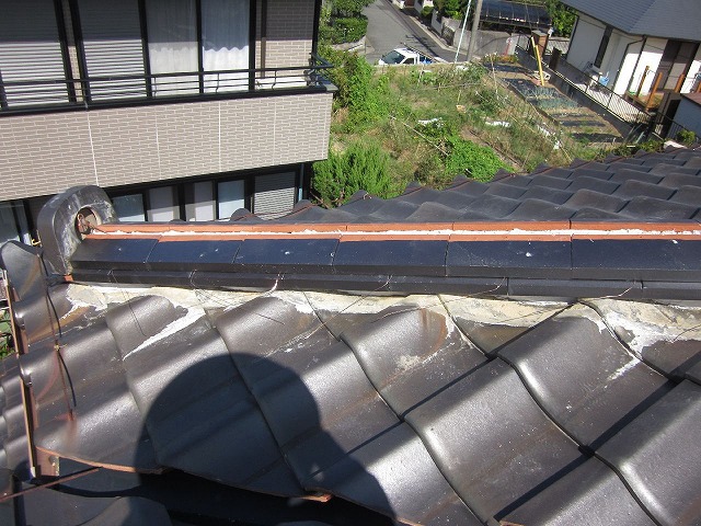 積み直し工事施工中