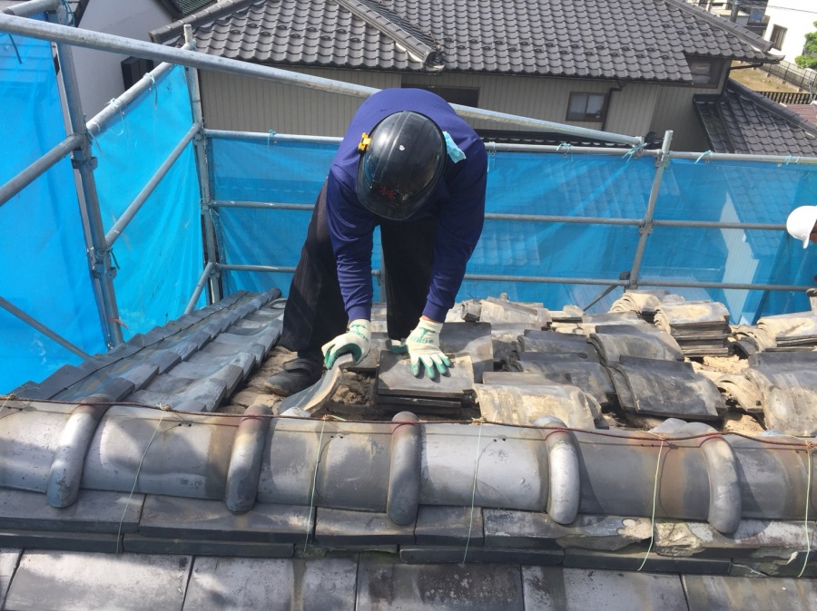 葺き替え工事　日本瓦