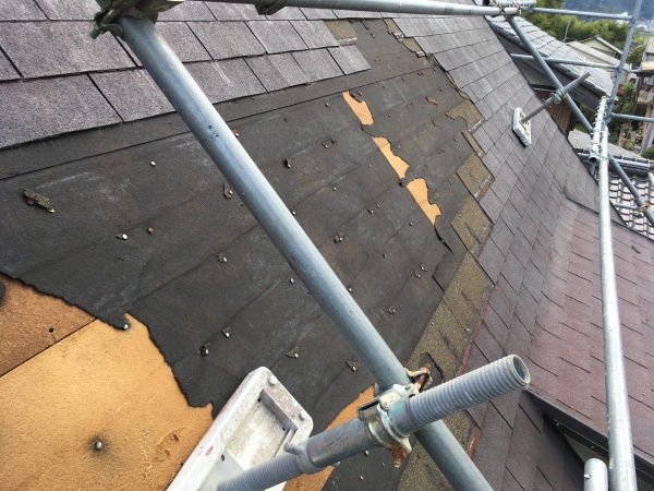 屋根カバー工法台風被害補修