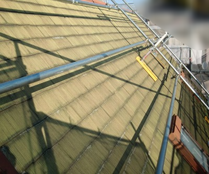 スレート屋根　塗装工事