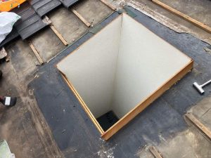 天窓撤去後の開口部